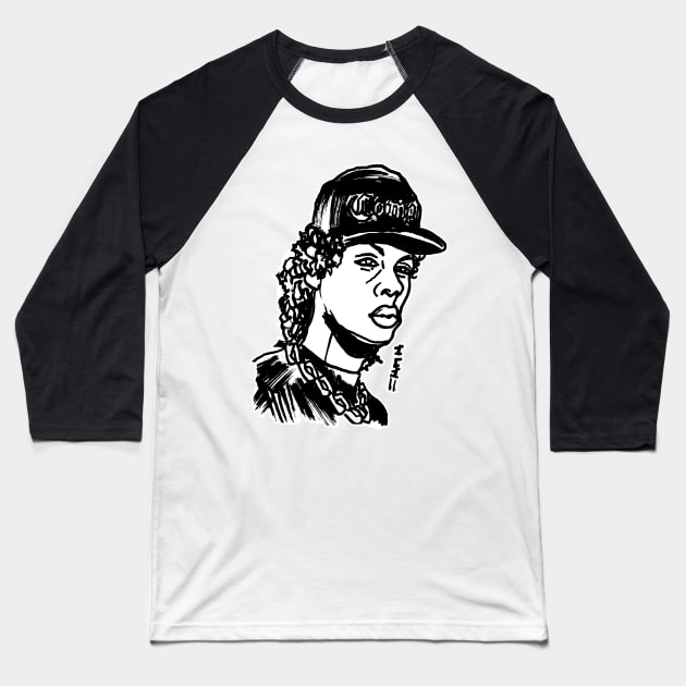 Dj Quiksta Tee Baseball T-Shirt by sketchnkustom